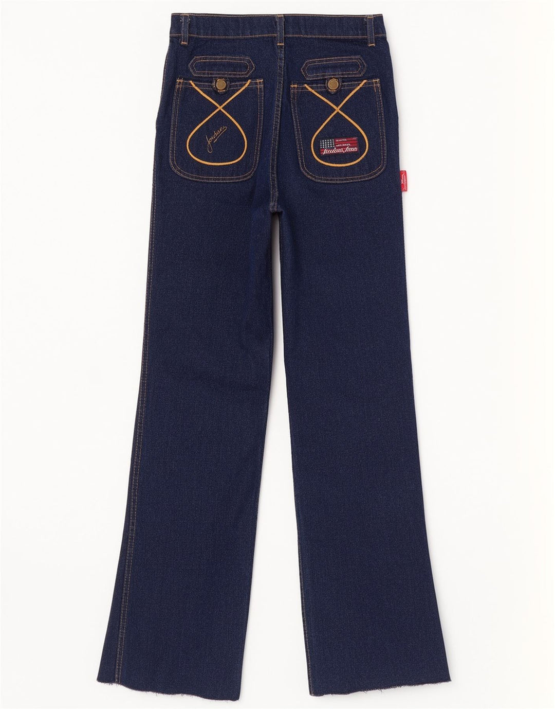 Vintage damskie dżinsy Bootcut W30 L33 granatowa bawełna