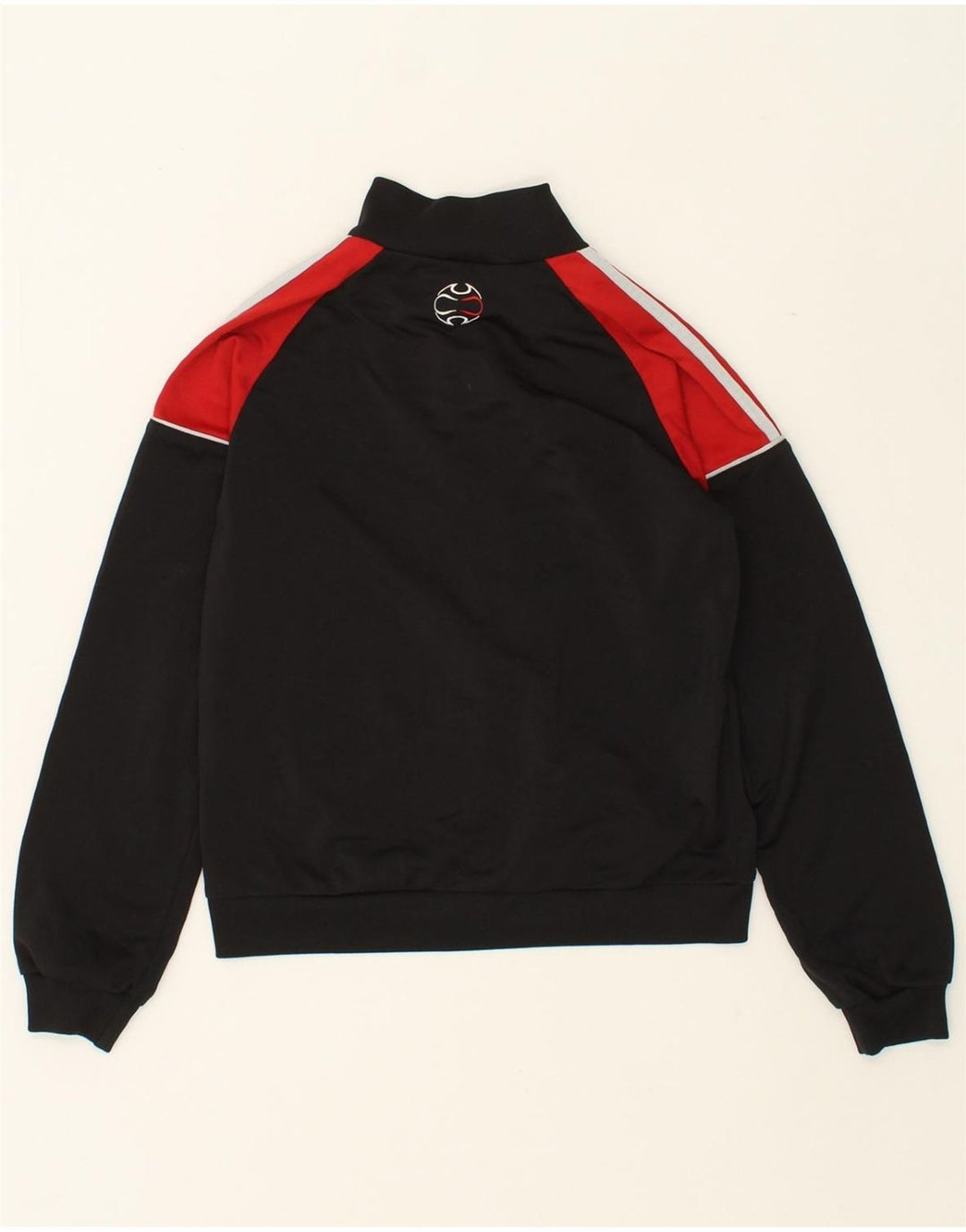ADIDAS Boys Tracksuit Top Jacket 11-12 Years Medium Black Colourblock Vintage Adidas and Second-Hand Adidas from Messina Hembry 