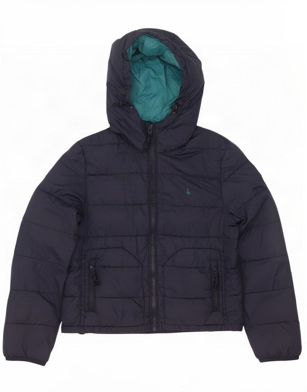 Damska kurtka z kapturem, oversize, wyściełana Jack Wills, UK 8, mała, granatowa