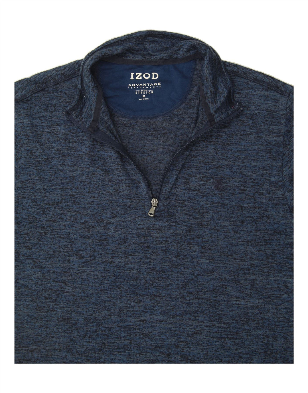 IZOD Mens Zip Neck Pullover Tracksuit Top Medium Navy Blue Flecked Vintage Izod and Second-Hand Izod from Messina Hembry 