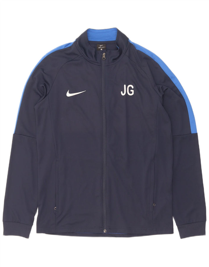 Męska bluza dresowa Nike Dri Fit Graphic, średnia granatowa, blok kolorów