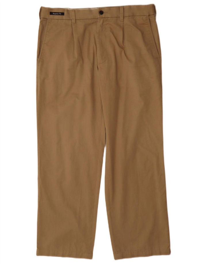 Męskie spodnie chino Marks & Spencer Blue Harbor o regularnym kroju W34 L29 beżowe