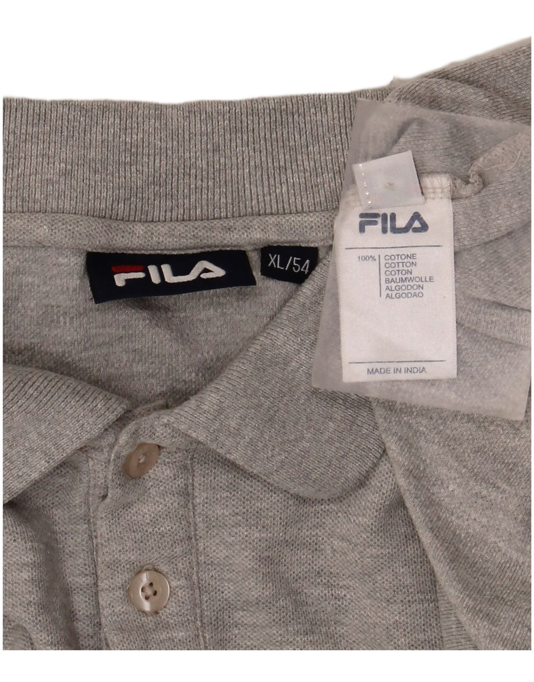 Męska koszulka polo FILA XL, szara, bawełniana