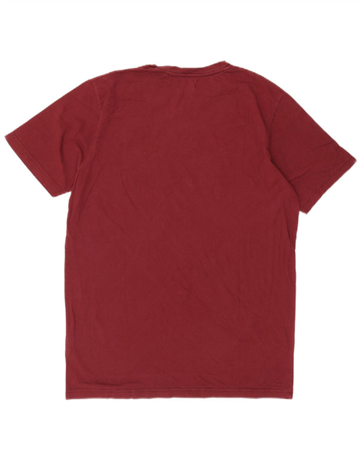 Converse Męski T-shirt z grafiką, duży, bordowy, bawełniany