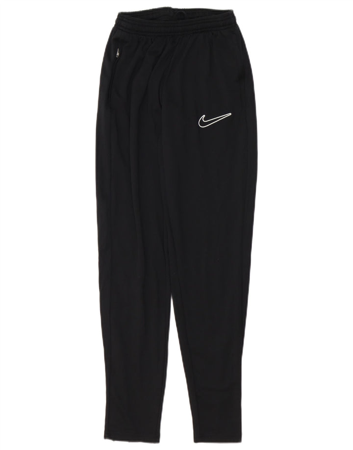 Damskie spodnie dresowe Nike Dri Fit UK 10, małe, czarne, poliestrowe