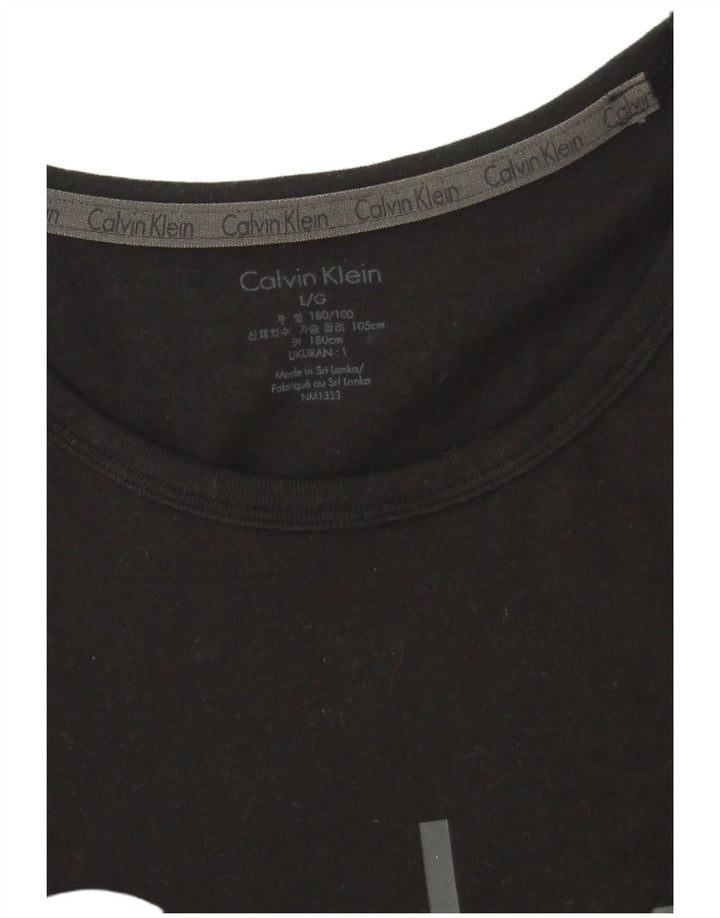 Męski T-shirt z grafiką Calvin Klein, duży, czarny