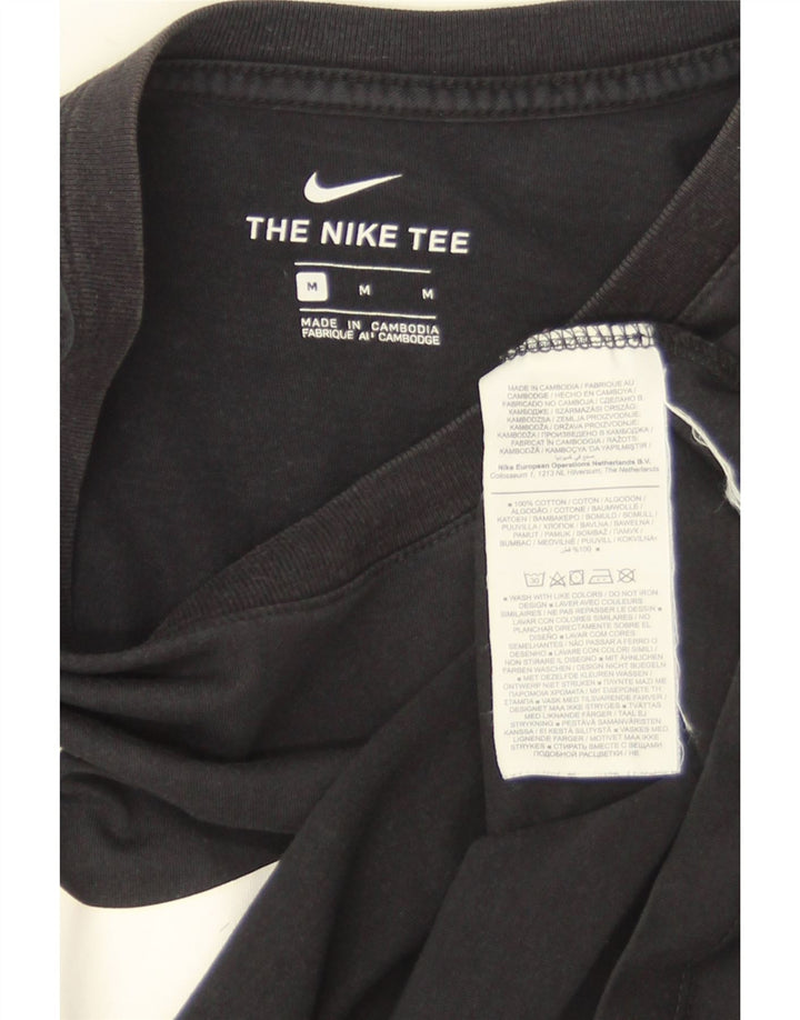 Męski T-shirt Nike Swoosh Graphic Top, średni czarny, bawełniany