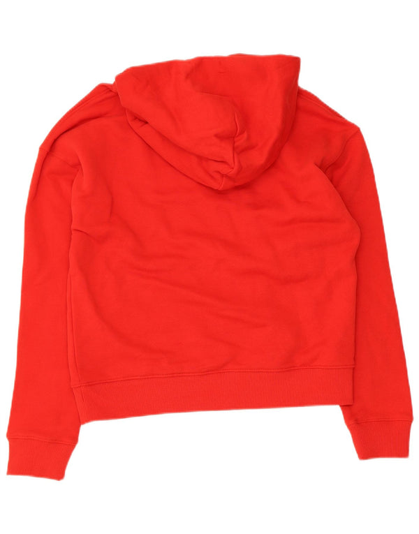 Damski sweter oversize z kapturem Tommy Hilfiger UK 6 XS, czerwony, bawełniany