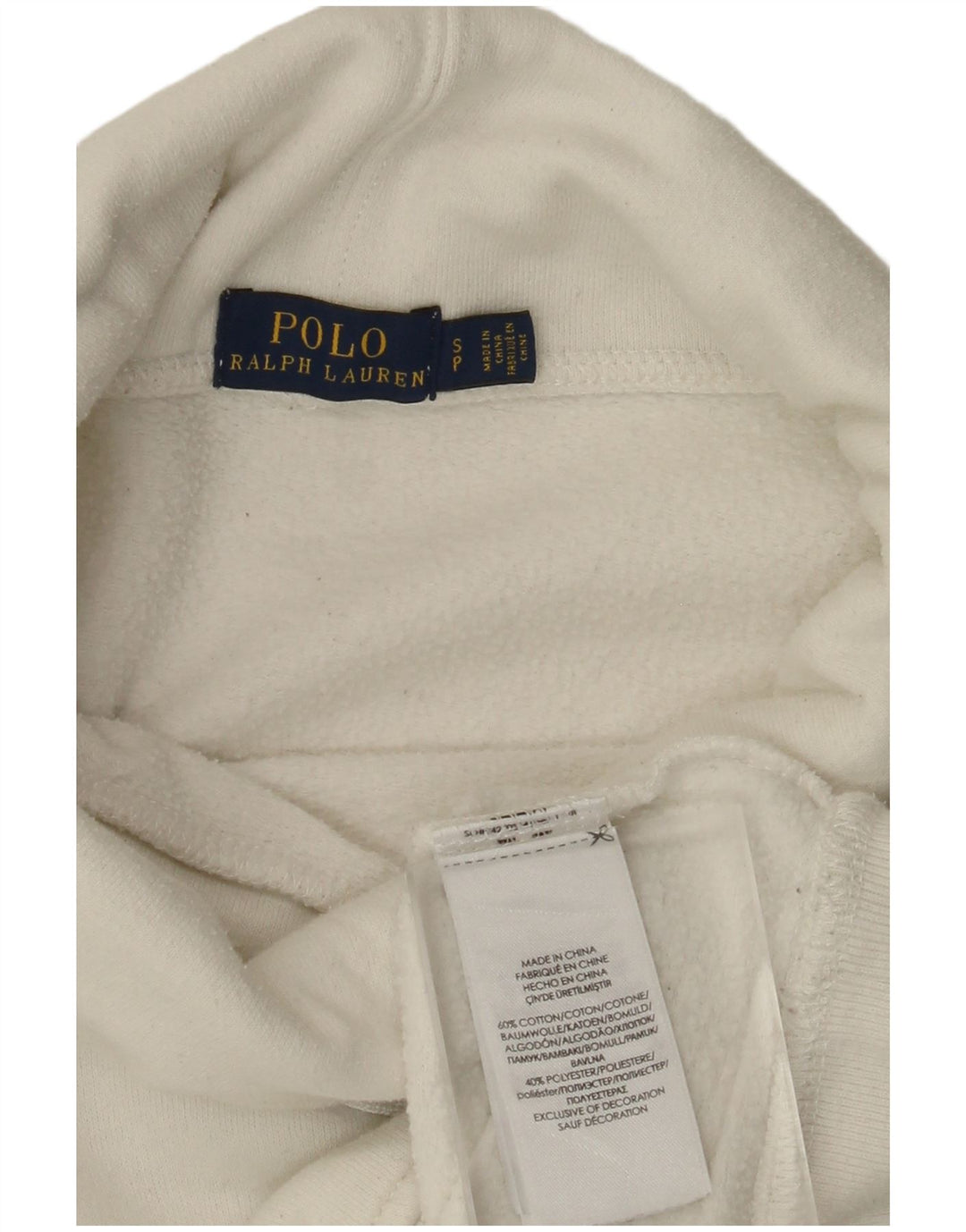POLO RALPH LAUREN Damski sweter oversize UK 10 Small White