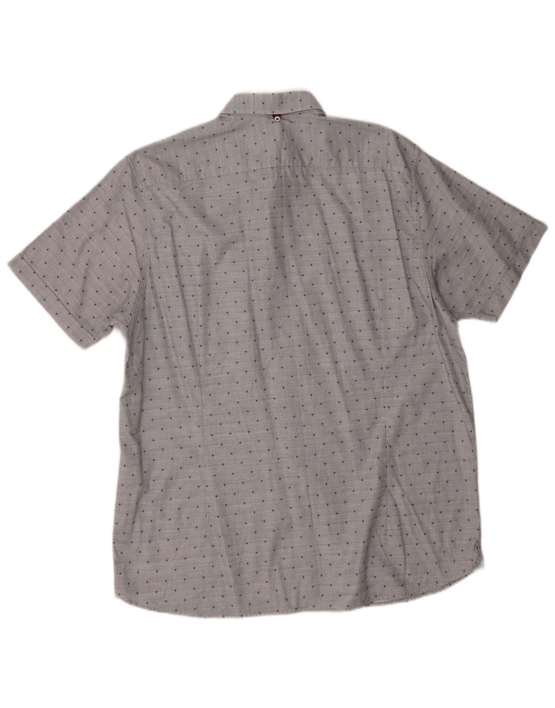Koszula męska z krótkim rękawem Ted Baker, rozmiar 5 XL, szara, bawełniana w cętki