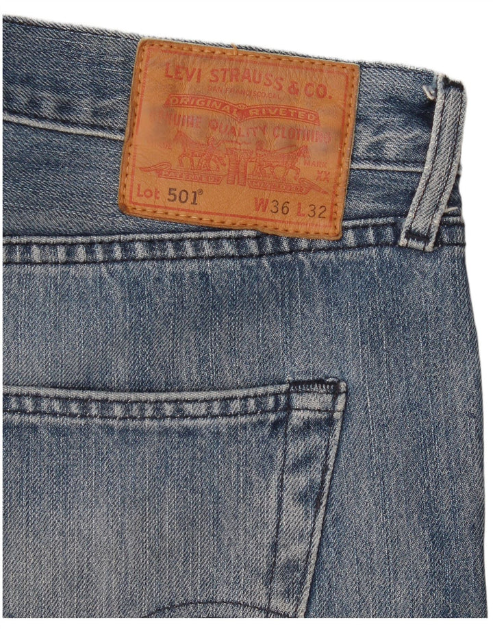 Męskie jeansy Levi's 501 Straight W36 L32 Niebieskie bawełniane