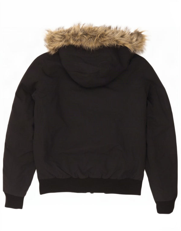 Męska kurtka bomberka z kapturem Jack Wolfskin UK 36/38 Średni czarny poliamid