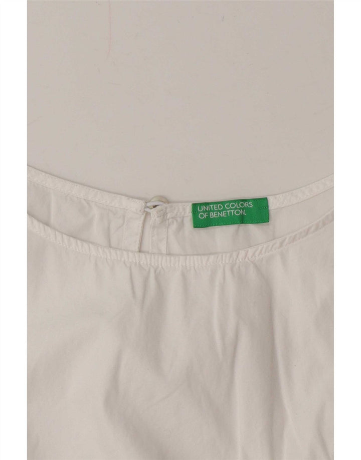 Damska bluzka bez rękawów Benetton UK 12, średnia biel