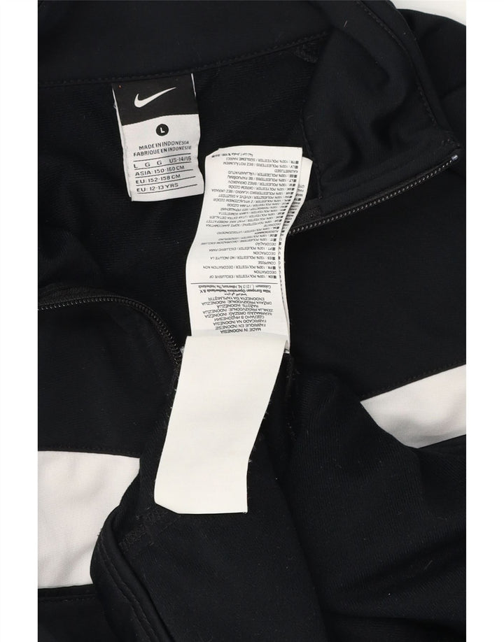 Chłopięca kurtka dresowa Nike na 12-13 lat, duża, czarna, z blokami kolorów