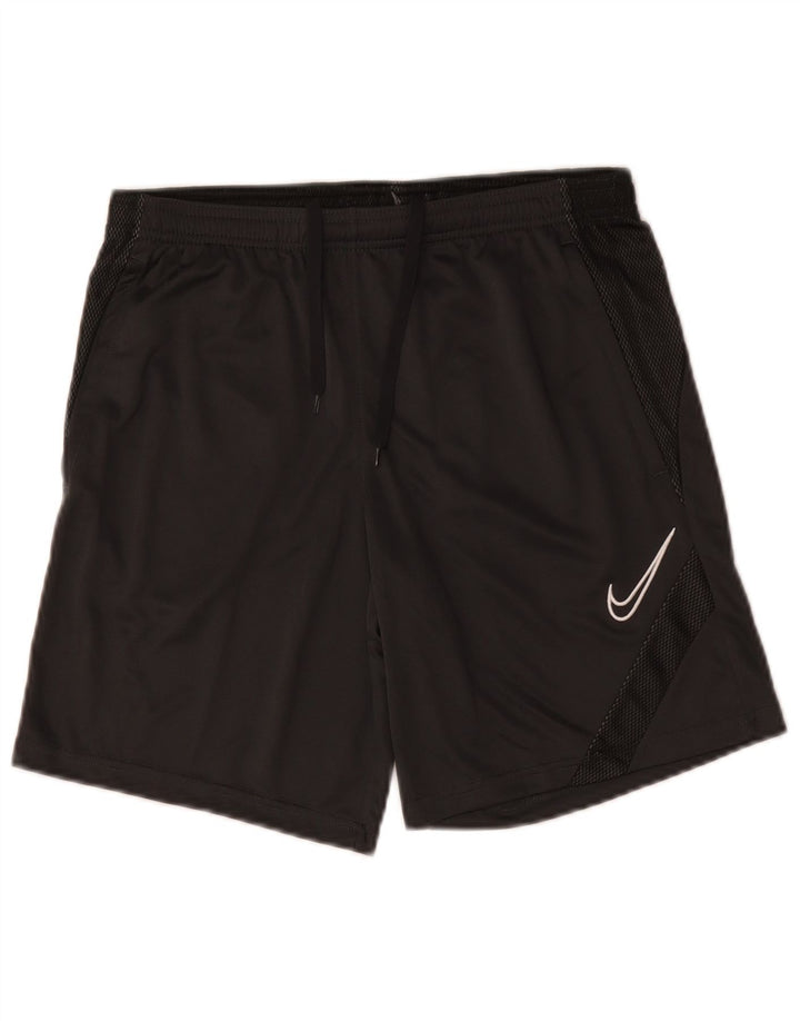 Męskie spodenki sportowe Nike Dri Fit, małe, szare, poliestrowe