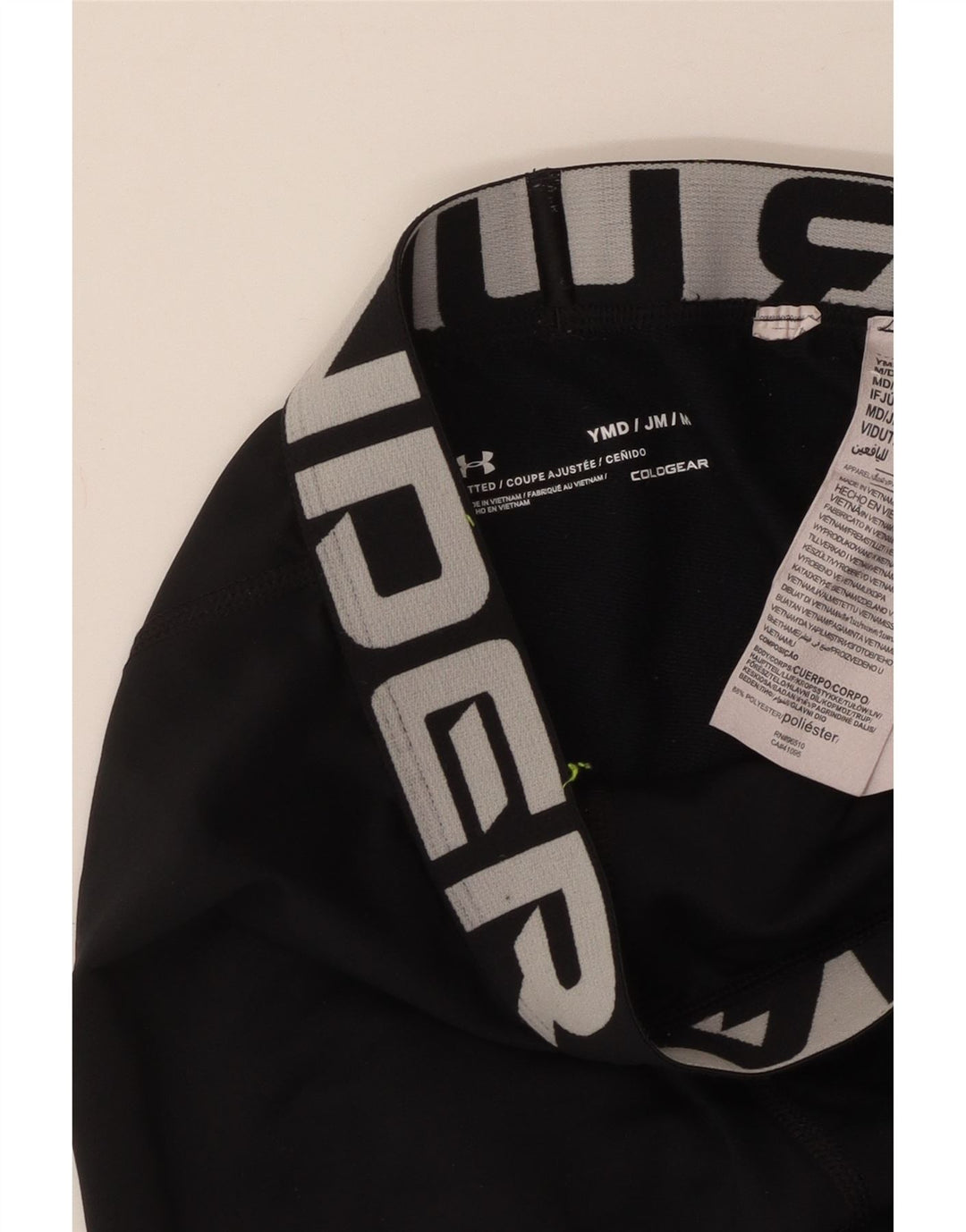 Legginsy chłopięce UNDER ARMOUR Cold Gear Graphic 9-10 lat, średnie czarne