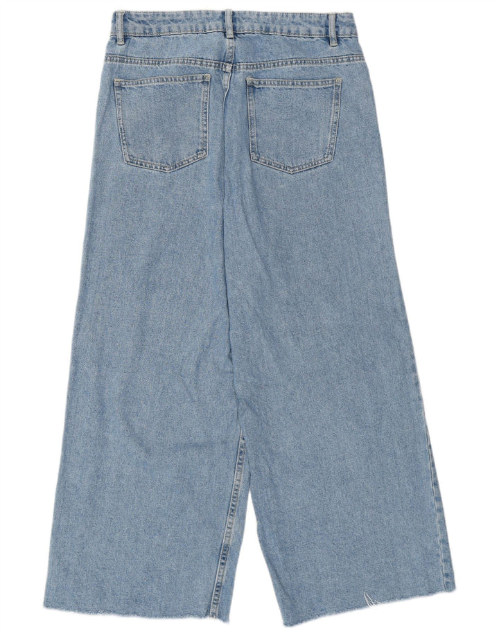 Damskie jeansy z szeroką nogawką Zara EU 38 Small W28 L26 Niebieskie bawełniane