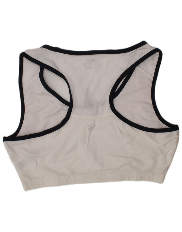 Damski top sportowy Reebok UK 16, duży, biały, bawełniany sportowy