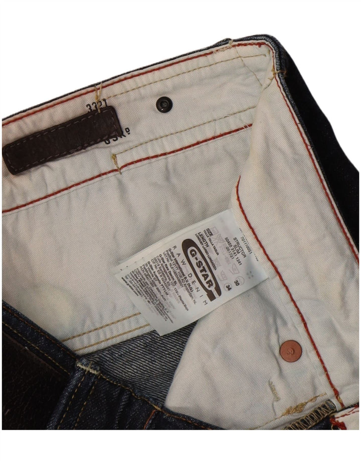 Damskie jeansy slim G-Star W30 L34 Granatowa bawełna