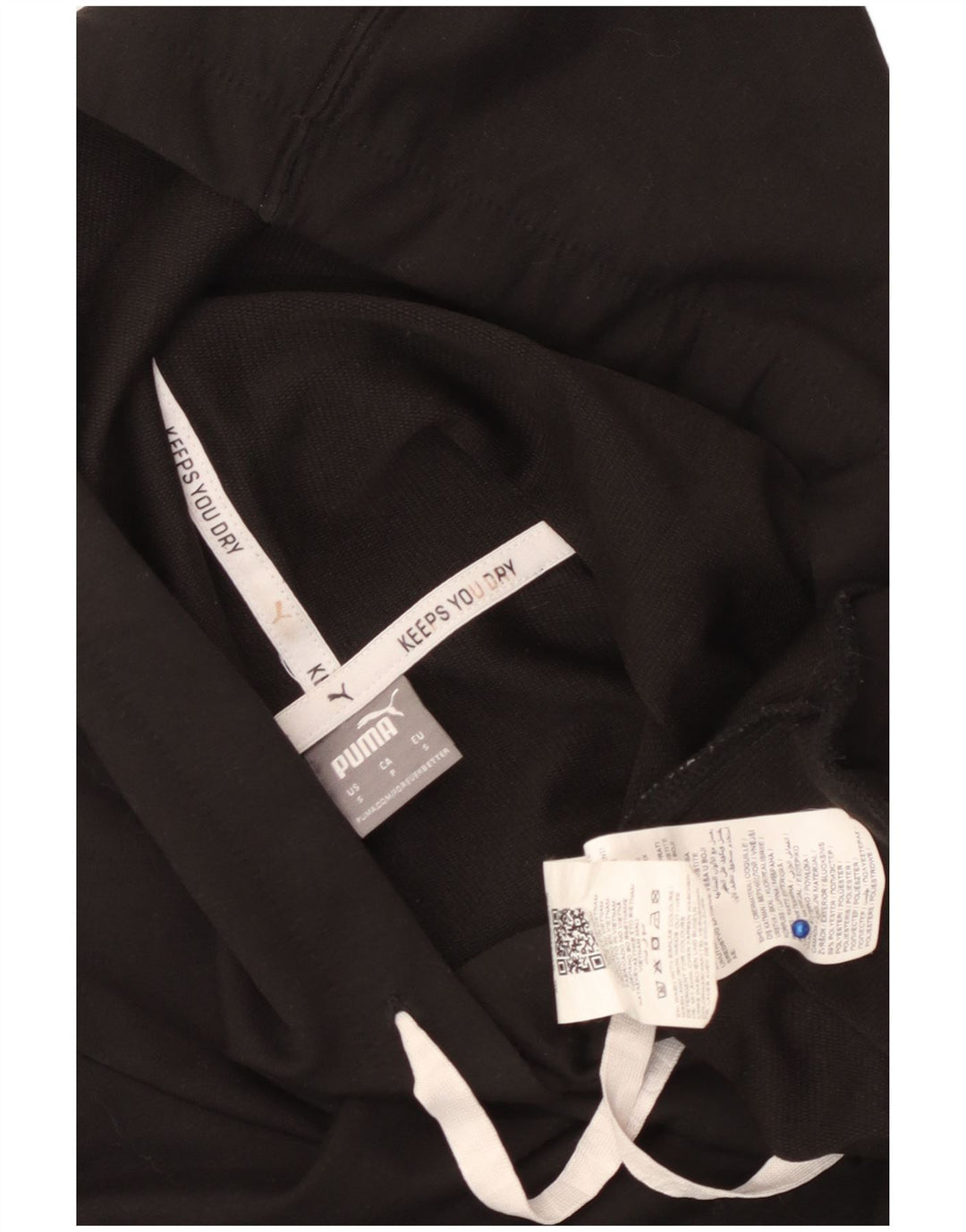 Damski sweter typu Crop Oversize z kapturem PUMA UK 10, mały, czarny poliester