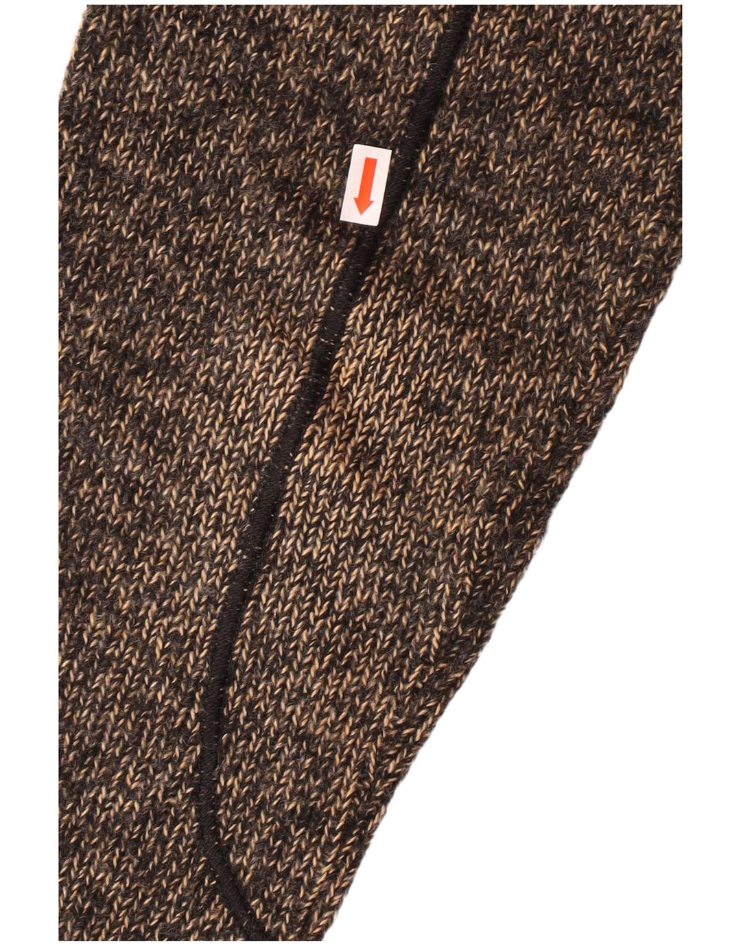 Męski sweter zapinany na zamek TRUSSARDI Średni brązowy akryl z plamkami
