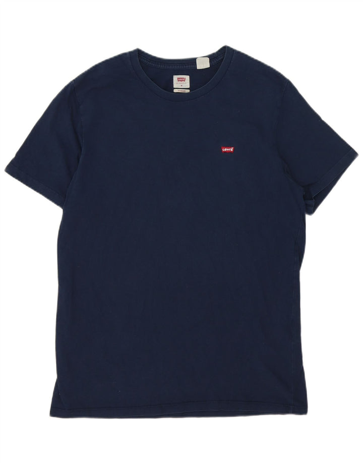 LEVI'S Męski standardowy T-shirt Top, średni, granatowy, bawełniany