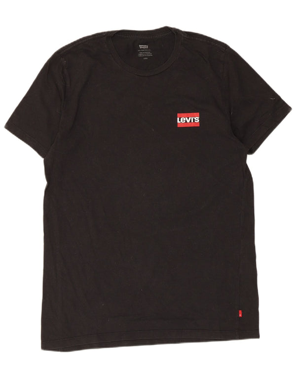 Męski T-shirt Levi's Top, duży, czarny, bawełniany