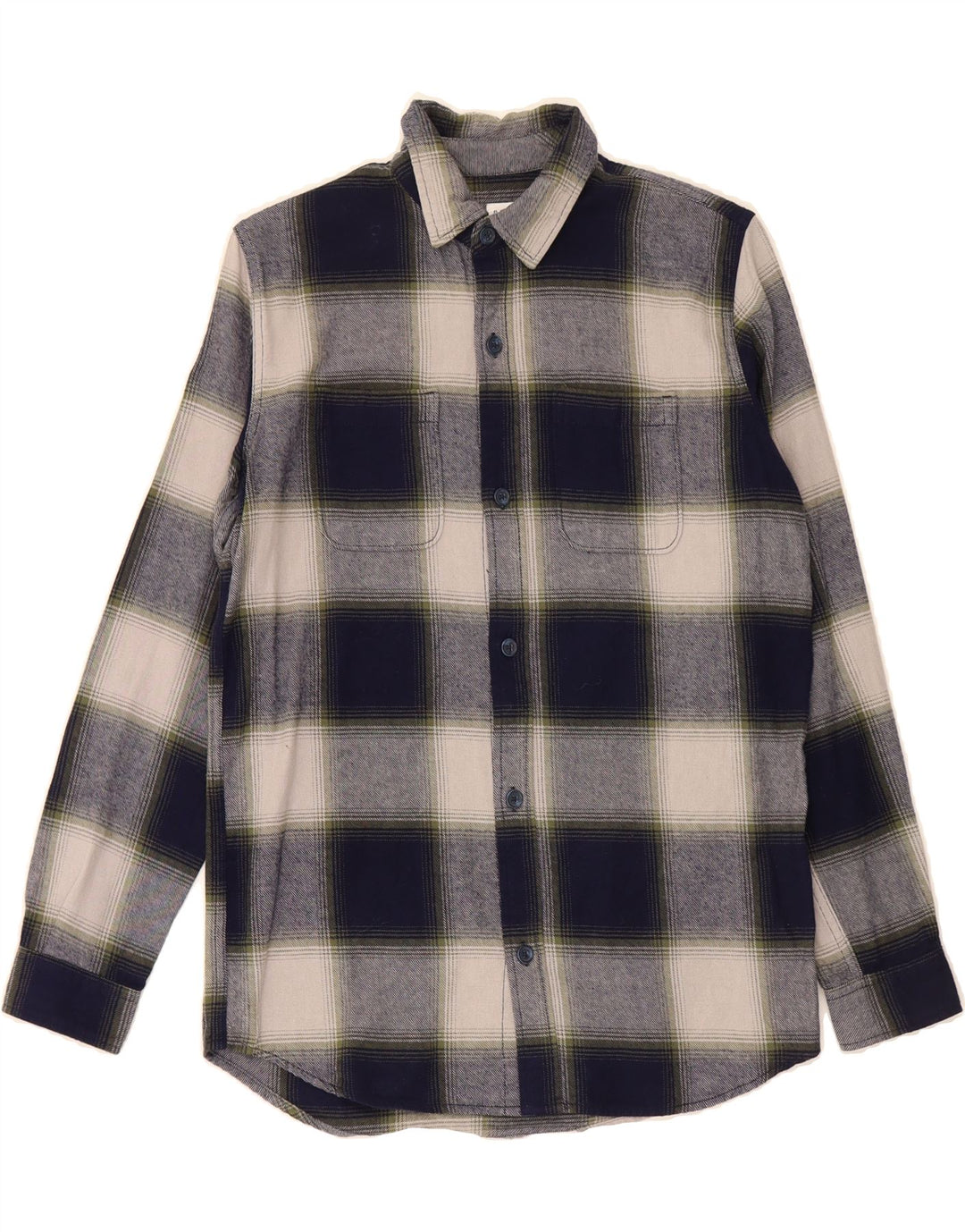 GAP Boys Flannel Shirt 15-16 Years  2XL Grey Check Cotton Vintage Gap and Second-Hand Gap from Messina Hembry 