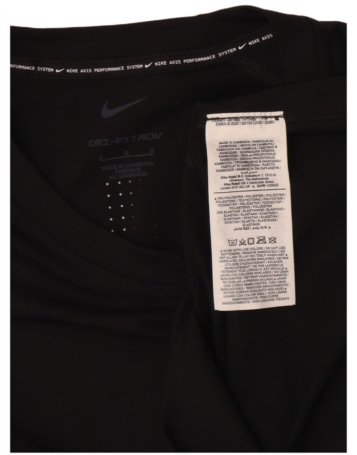 Męski T-shirt Nike Dri Fit, duży, czarny, poliestrowy