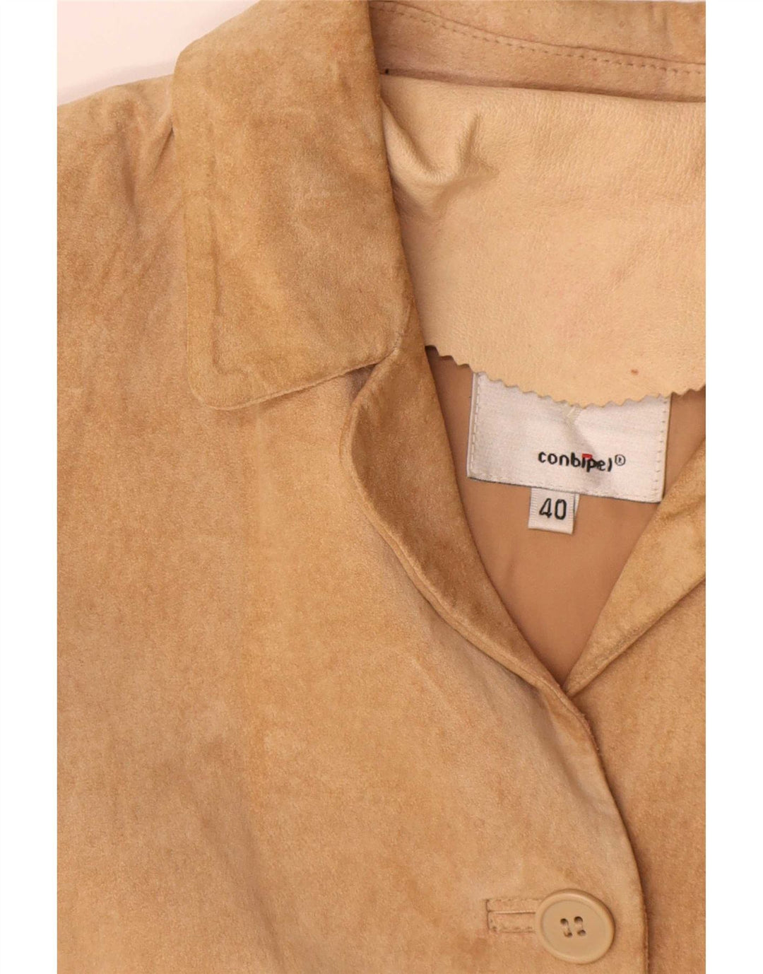 Conbipel Damska oversize'owa marynarka zapinana na 4 guziki IT 40 Small Beige