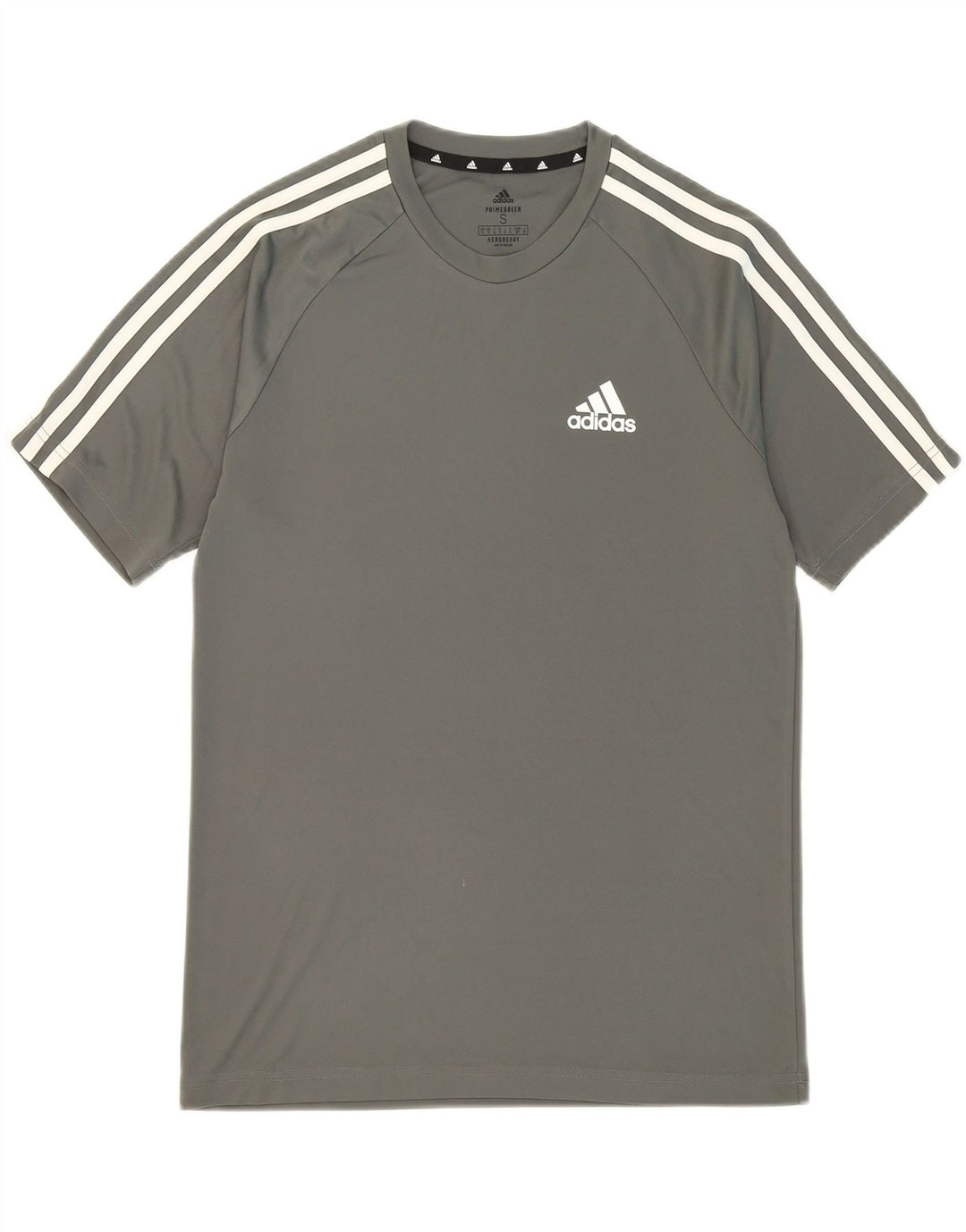ADIDAS Mens Aeroready T-Shirt Top Small Grey Polyester Vintage Adidas and Second-Hand Adidas from Messina Hembry 