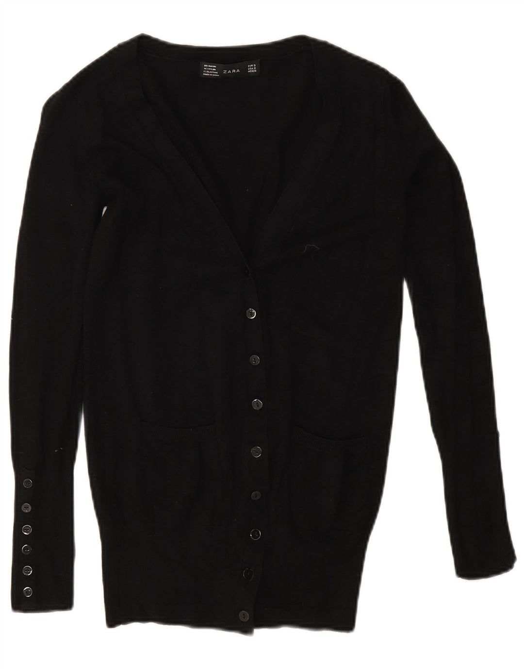 Sweter damski Zara Cardigan UK 10 Small Black Rayon