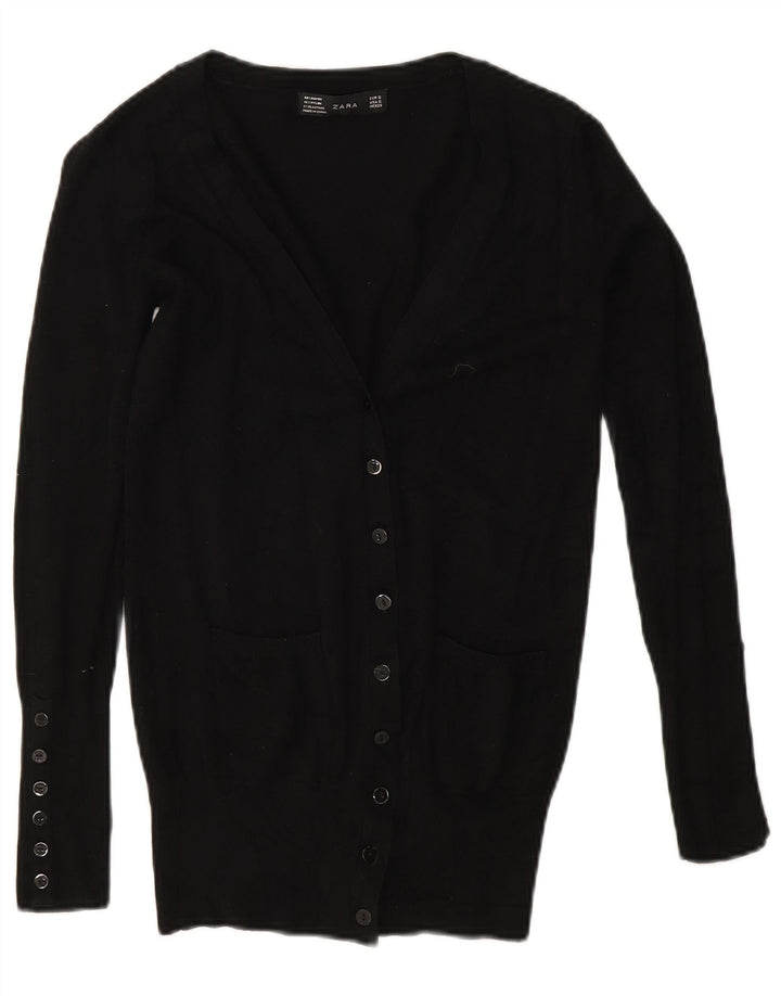 Sweter damski Zara Cardigan UK 10 Small Black Rayon