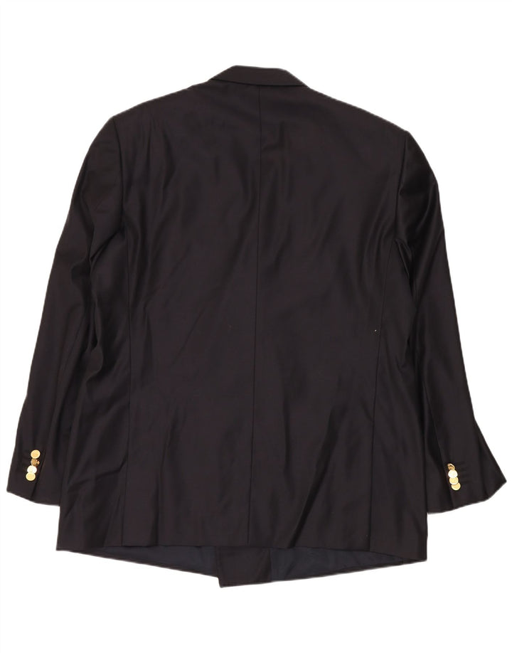 Męska marynarka dwurzędowa VINTAGE UK 40, duża, granatowa