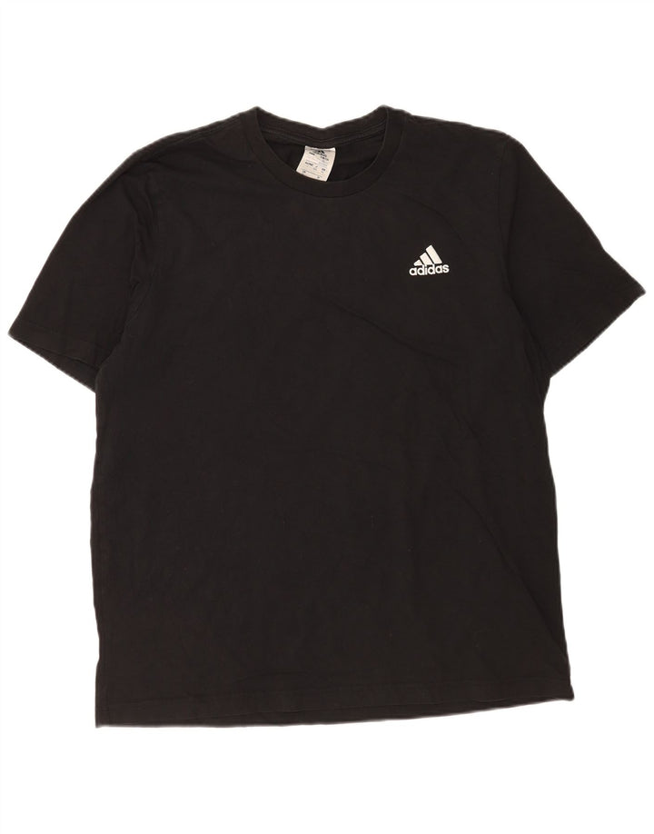 Adidas Męski T-shirt Top Duży Czarny Bawełniany