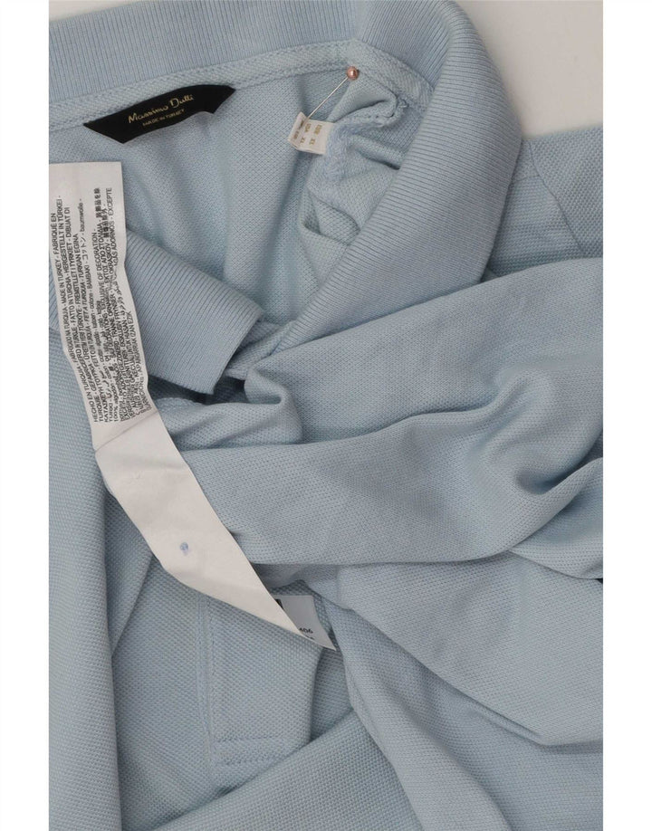 Męska koszulka polo Massimo Dutti XL, niebieska, bawełniana