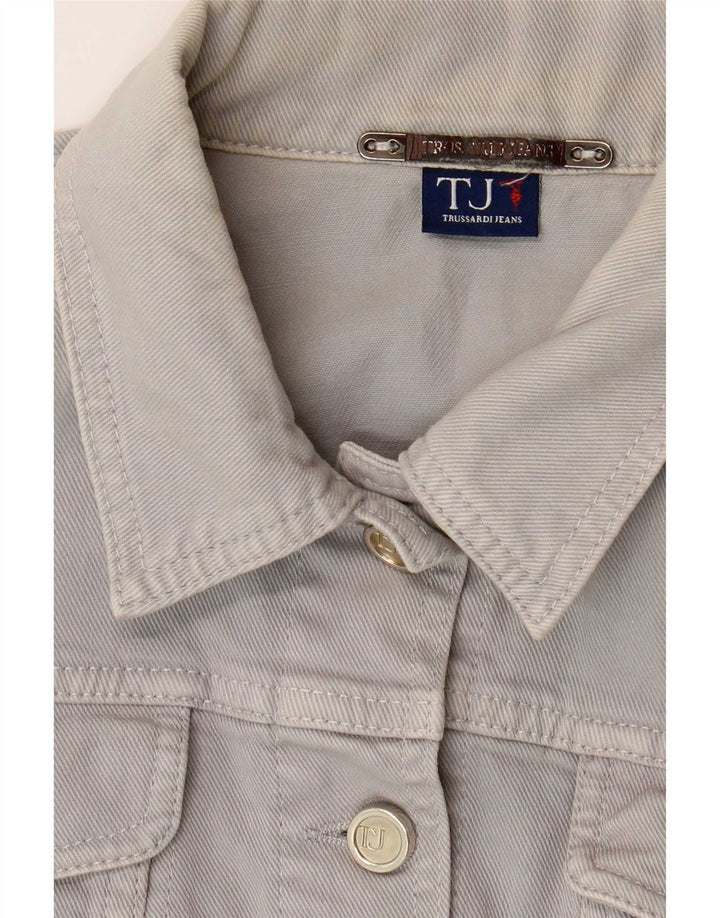 Damska kurtka dżinsowa Trussardi Jeans, UK 12, średnia szarość