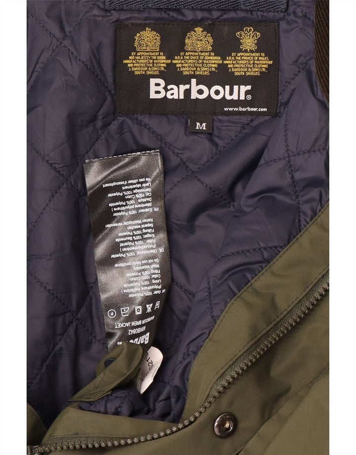 Męska kurtka wiatrówka Barbour UK 38, średni khaki, poliester