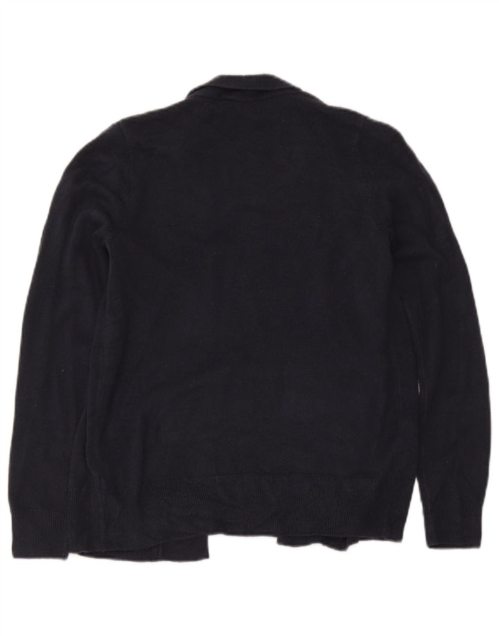 Marks & Spencer Damski sweter rozpinany, mały, granatowy, akrylowy