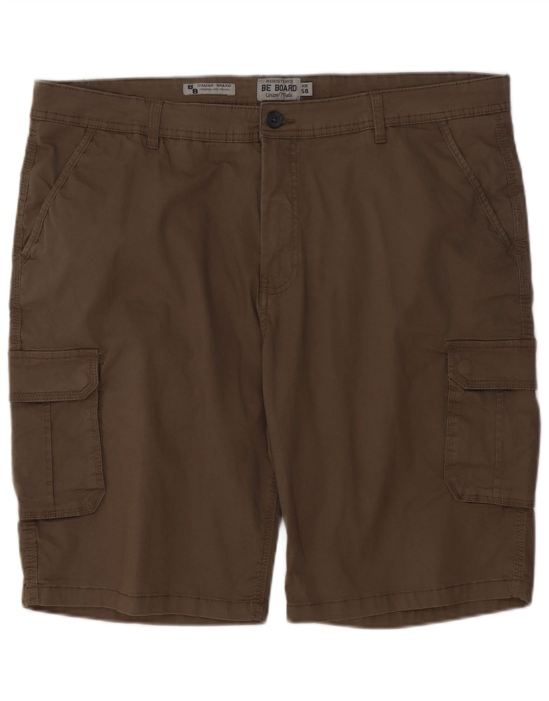 Męskie spodenki cargo w stylu vintage W40 XL, brązowa bawełna