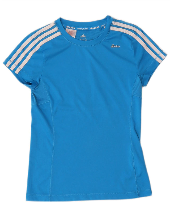 Adidas Chłopięca Koszulka Climacool Top 11-12 Lat Niebieski Poliester