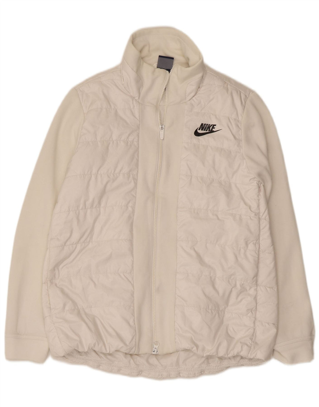 NIKE Womens Padded Jacket UK 10 Small White Polyester