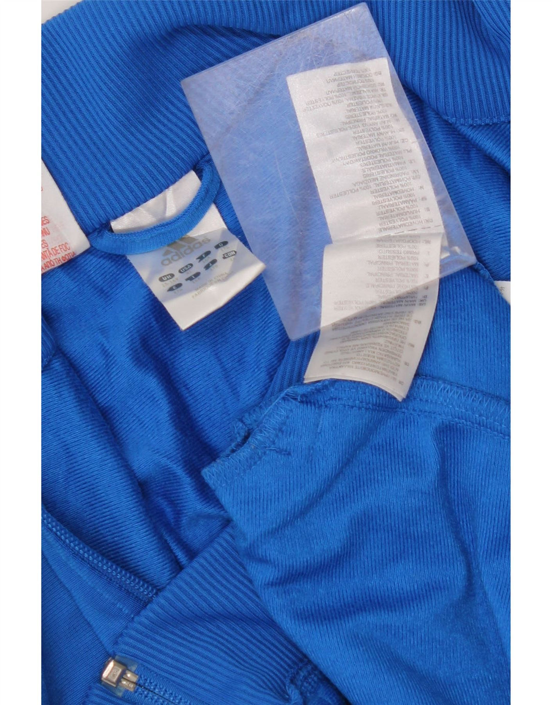 Chłopięca kurtka dresowa ADIDAS 15-16 lat Niebieski poliester z blokami kolorów