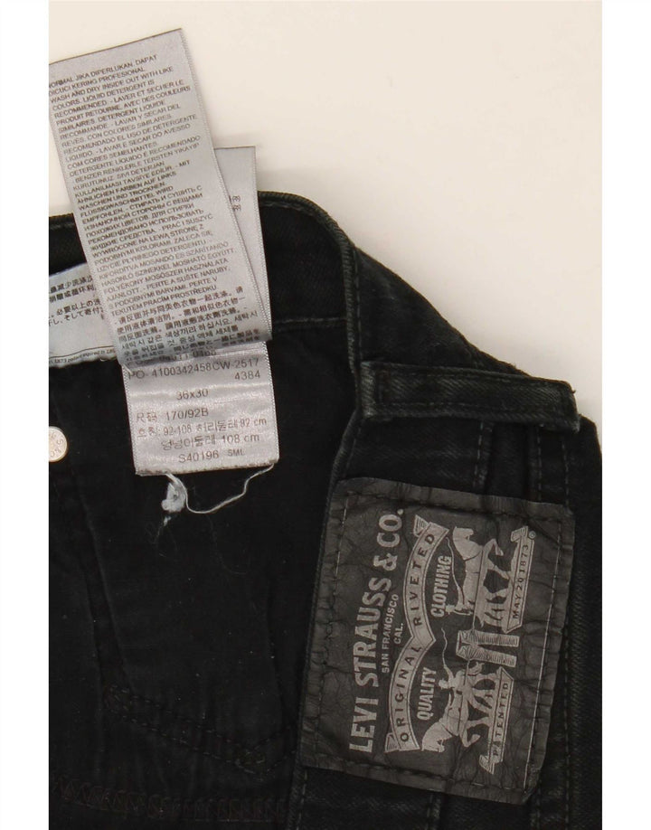 Męskie dżinsy Levi's W36 L25 Czarna bawełna