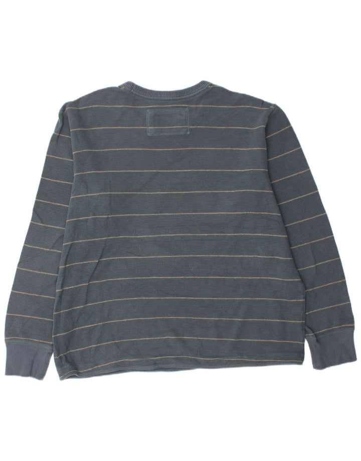 EDDIE BAUER Męski top z długim rękawem XL, bawełniany w niebieskie paski