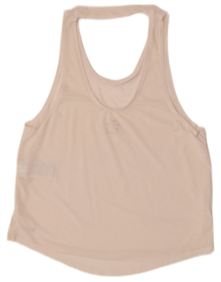 Damska kamizelka Nike Dri Fit Top UK 12, średni, złamany biały poliester
