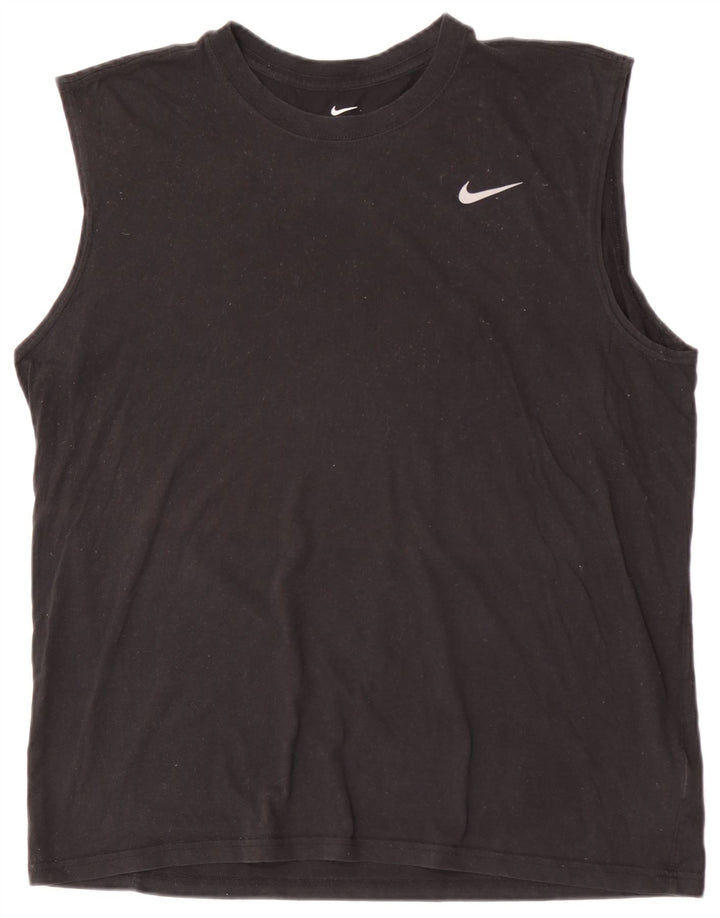 Męska kamizelka NIKE Dri Fit XL, czarna, bawełniana