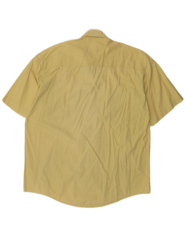 Męska koszula z krótkim rękawem McNeal, duża, żółta, bawełniana