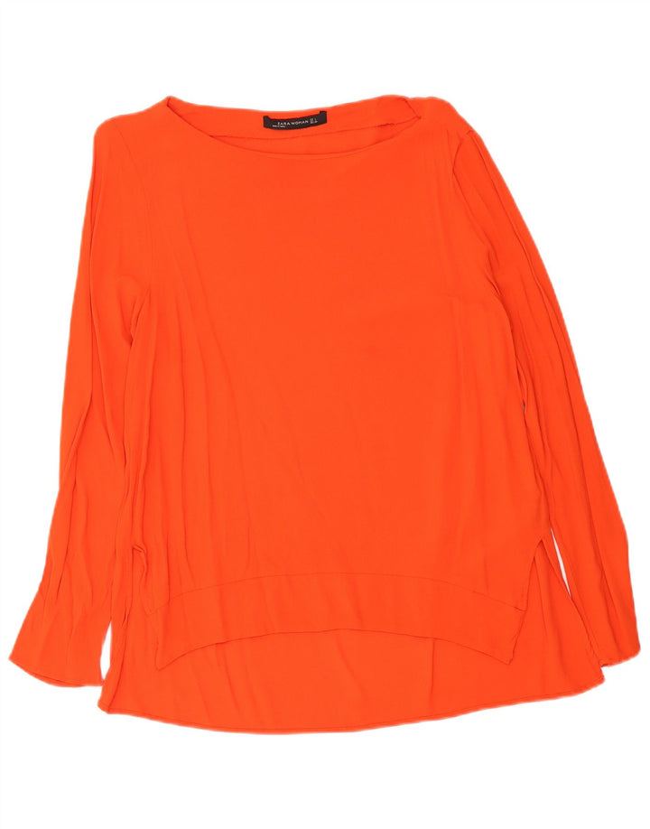 Bluzka damska Zara Top UK 14 Large czerwona wiskoza