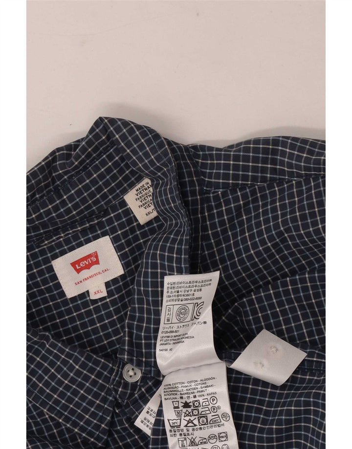 Koszula męska Levi's 2XL granatowa bawełniana w kratkę
